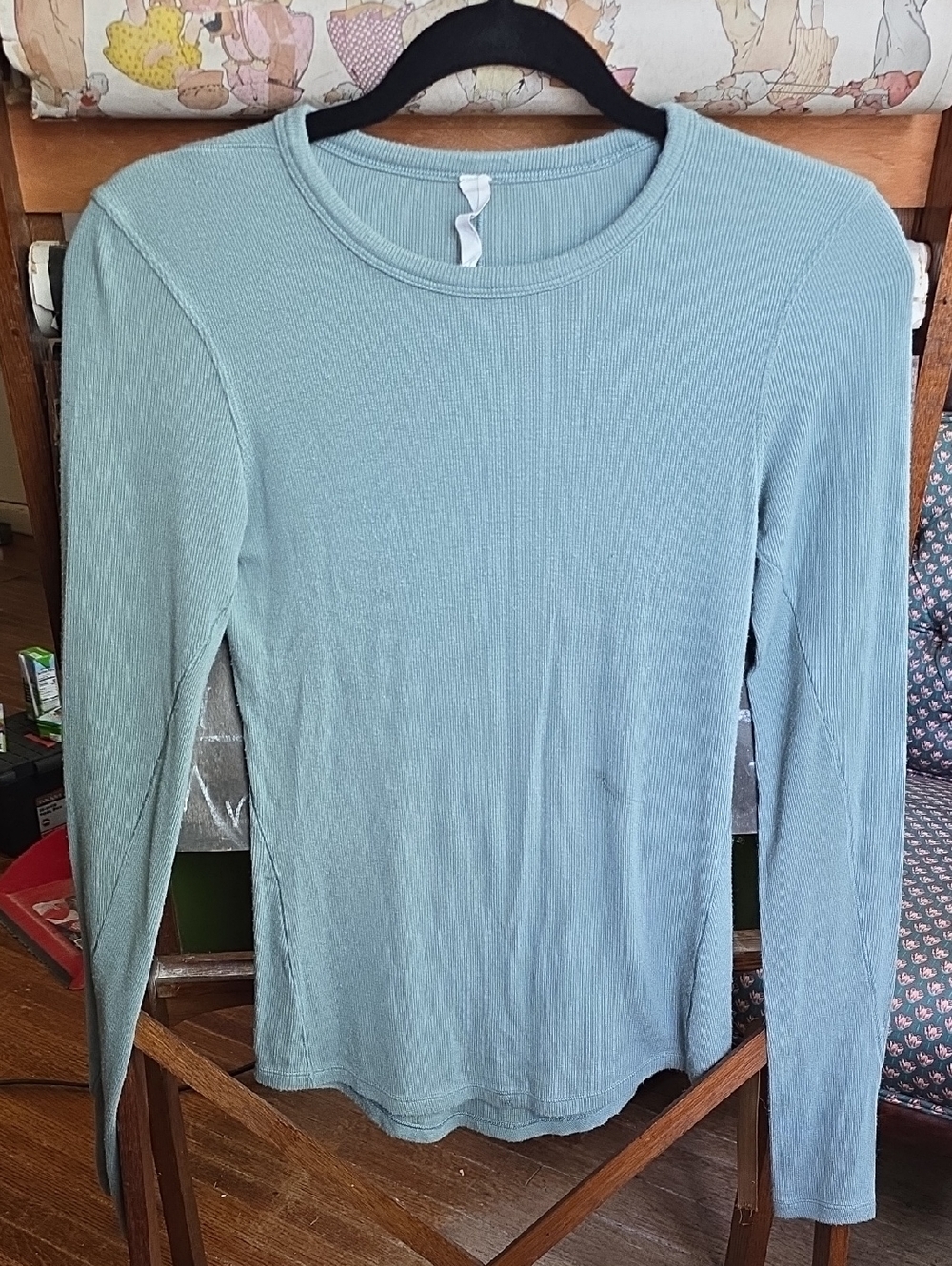 Lululemon Long-Sleeve Ribbed Crewneck Top - Sage Green